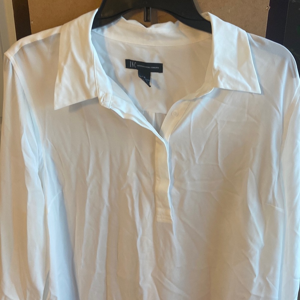 NWT INC International Concepts white blouse. 16